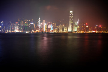 Obraz na płótnie Canvas Hong Kong bei Nacht