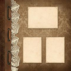Vintage background, page family album
