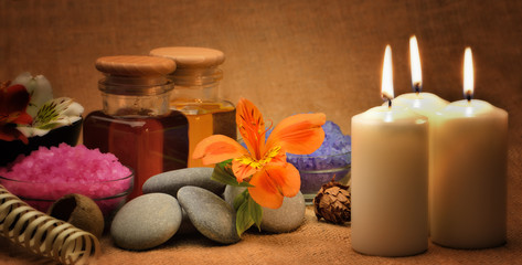 Object for the spa with candle
