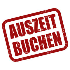 Grunge Stempel rot AUSZEIT BUCHEN