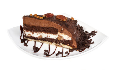 Piece of chocolate cake