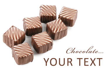 Tasty sweets from a milk chocolate