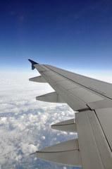 Blick aus einem Flugzeug