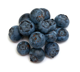 blueberries isolated on white background