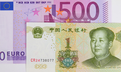 euro and Chinese money