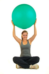 Frau mit Gymnastikball 6.12