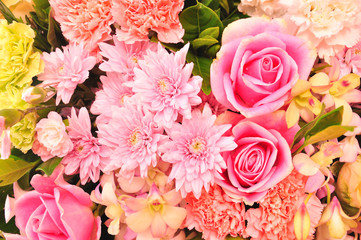 Beautiful flowers blossom, Bouquet flowers background