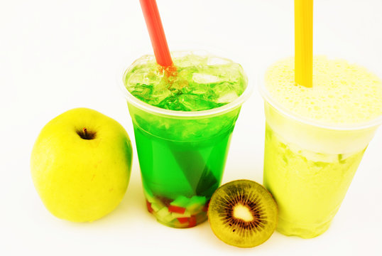Kiwi Slash and green Bubble Tea