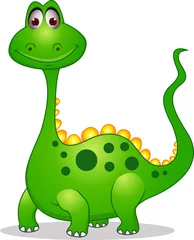 Photo sur Plexiglas Dinosaures Dessin animé mignon dinosaure vert