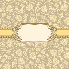 Template frame design for greeting card .