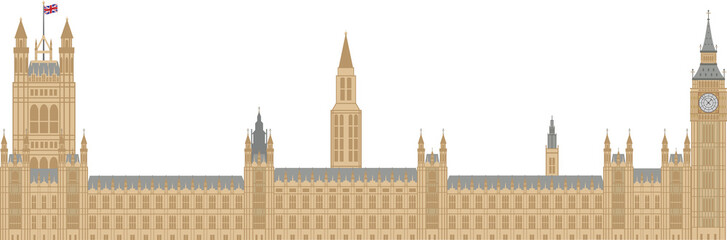 Fototapeta na wymiar Palace of Westminster Illustration