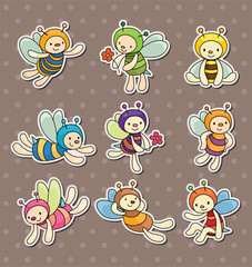 cartoon bee boy stickers