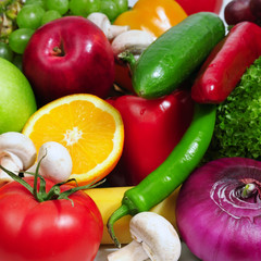 fruits and vegetables background