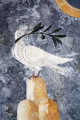 Rome - dove from floor of vestibule in Lateran basilica