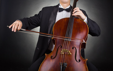 Playing the cello
