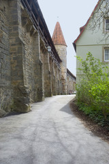 Fototapeta na wymiar Rotenburg. The fortification. The medieval city.
