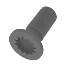 3d render of small screw