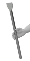 3d render of cartoon character with stone tool