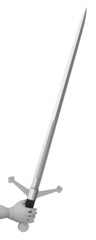 3d render of cartoon character with sword