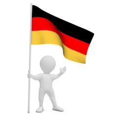 Bürger mit deutscher Flagge