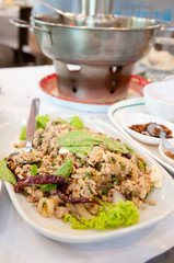 Thai Spicy minced meat salad