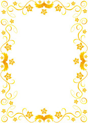 floral gold frame