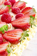 schmackhafte erdbeer sahne torte