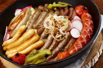 different kinds of sausages