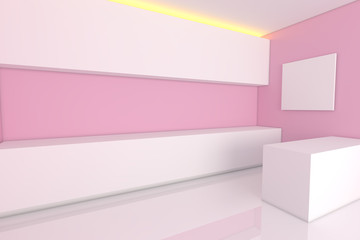 pink kitchen room
