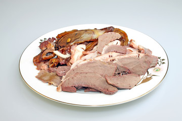 cooked food in a plate