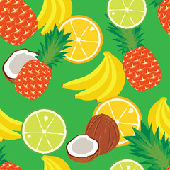 Seamless pattern of fruit