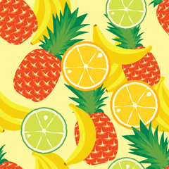 Seamless pattern of fruit