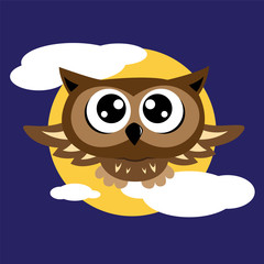 Owl flying