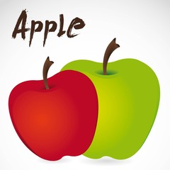 Green and red apples