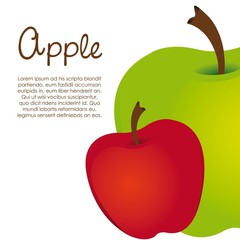 Green and red apples