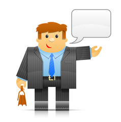 businessman origami toy vector illustration isolated on white