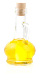 bottle of sunflower oil isolated on white