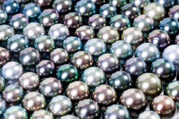 color pearls, background realistic