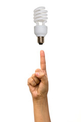 Bulb on a finger