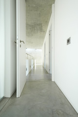 Long white corridor