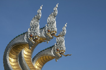 Fototapeta na wymiar King of Nagas or Thai Dragon