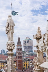 Fototapeta premium Veduta dal Duomo di Milano