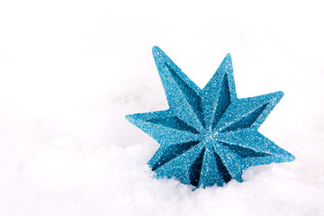 Christmas decoration in snow