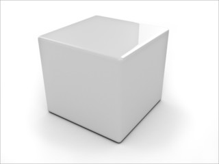 three-dimensional cube isolated