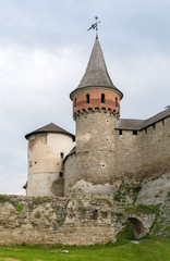 Fototapeta na wymiar Towers of Kamianets-Podilskyi Castle, Ukraine
