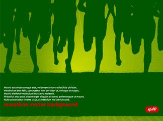 Marathon Runners Vector Poster - 41814305