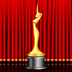 Obraz premium Golden Award on Stage