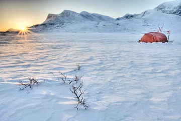 Crédence de cuisine en verre imprimé Cercle polaire on a Winter Expedition