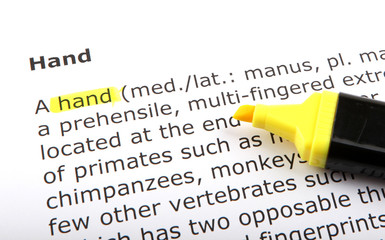 Text highlighted with felt tip pen