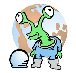 Cartoon alien
